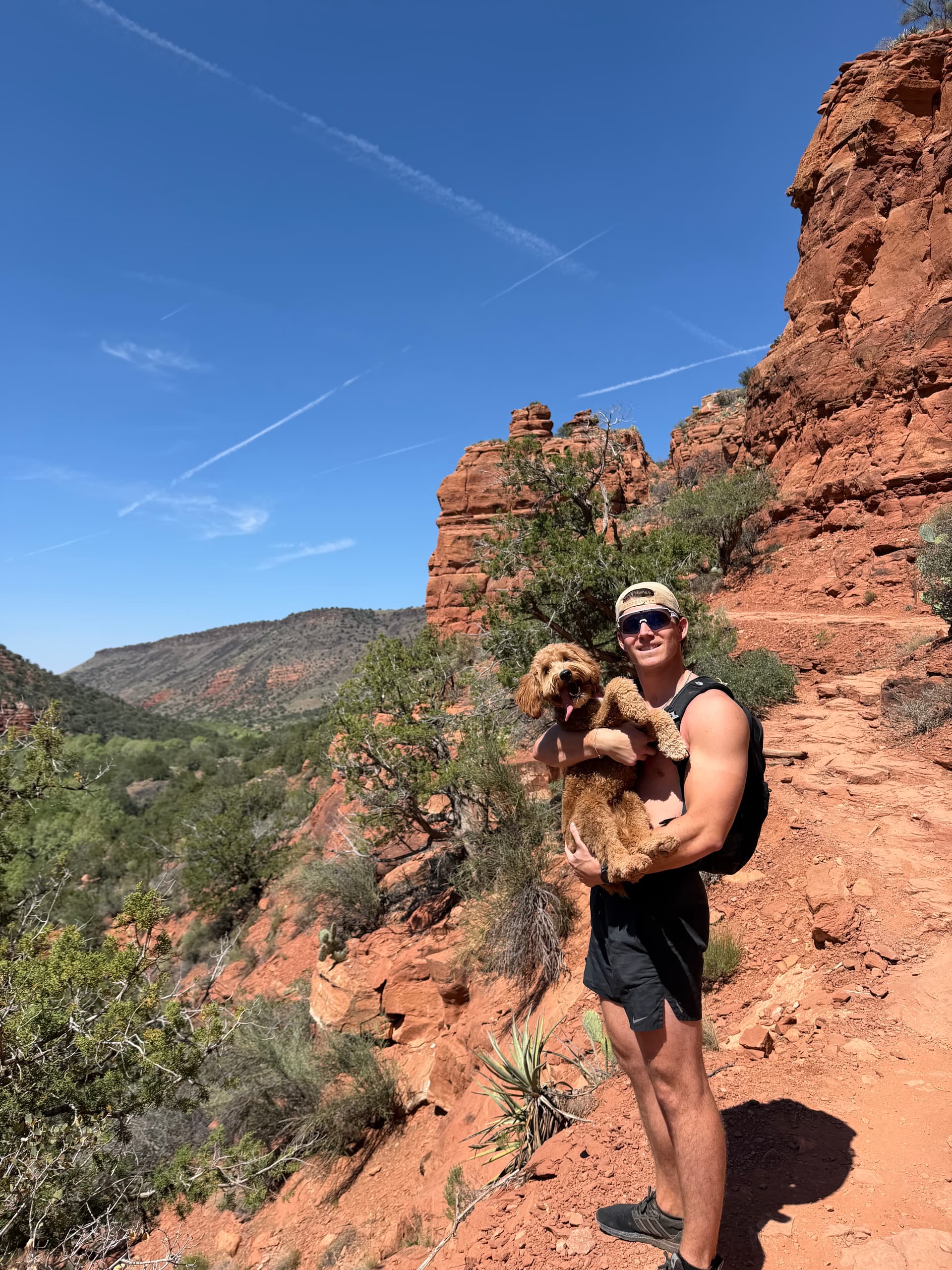 Peter Whalen, Founder of Whale Spout Water, hiking in Sedona Arizona